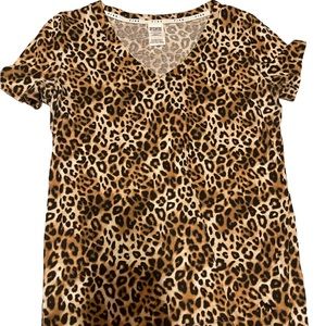 PiNK cheetah top L